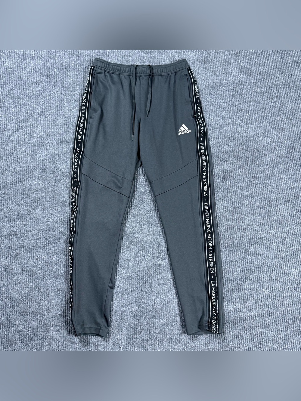 Adidas Men's Tiro19 Training Pants Gray Black FQ4890 Sz Medium Climacool Tapered